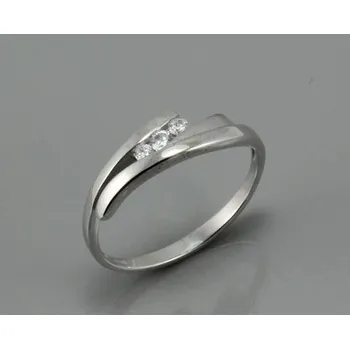 Prsten Zlatnictví U Kostela Zlatý dámský prsten s bílými zirkony 1750 56 182588874