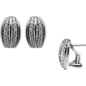 Náušnice Zlatnictví U Kostela Dámské stříbrné náušnice posázené kamínky 3142421 182588283