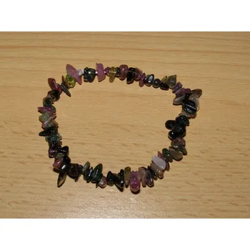 Drahý kámen Turmalín - Náramek - tromlované kameny - knt24