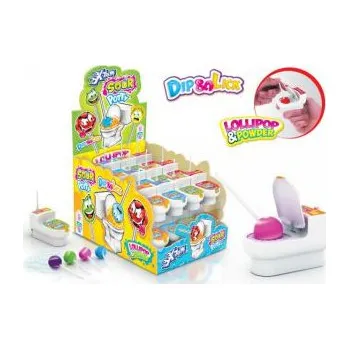 Bonbon Lízátka s kyselým práškem v záchodě