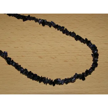 Drahý kámen Avanturín modrý třpytivý - Náhrdelník - tromlované kameny - kntr27