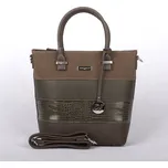 Hnědozelená (khaki) kabelka do ruky David Jones 5614-2