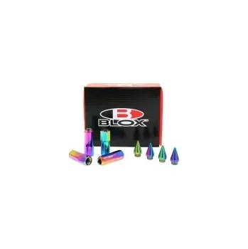 Alu kolo Sada kolových matic D1Spec ALU 60mm M12x1.25 v opáleném titanovém vzhledu + šroubovací jehlany