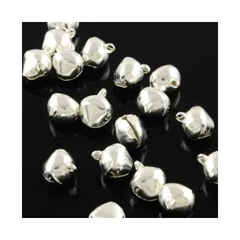 Dětské navlékací korálky Rolnička 14mm stříbrná b. (1ks)