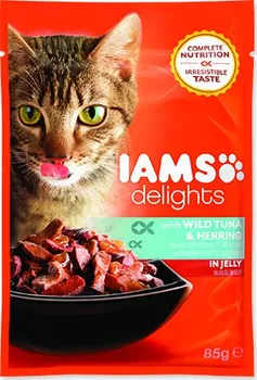 Krmivo pro kočku Iams Cat Delights Tuna & Herring in jelly 85 g