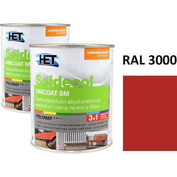 univerzální barva Soldecol UNICOAT SM 0,75 L RAL 3000
