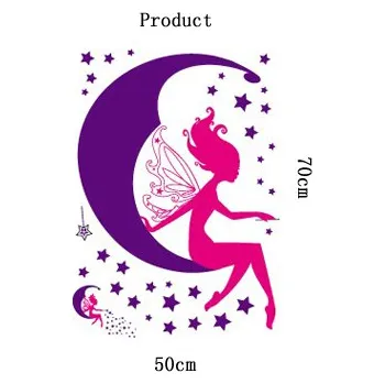 Samolepící dekorace Samolepka na zeď Víla na měsíčku (arch 50x70)