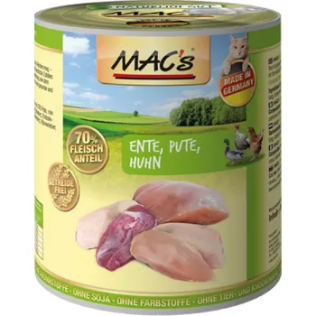 Mac's Cat konzerva kachna/krůta/kuře, 200 g