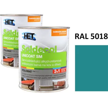 univerzální barva Soldecol UNICOAT SM 0,75 L RAL 5018