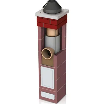 Komín Komínový komplet Liapor - prům. 160 mm, 6,5 m, 90-45°