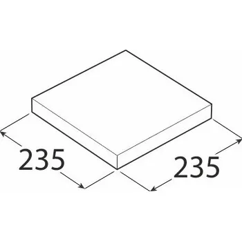 police DOMAX Polička samonosná FS VELANO - jabloň .: 24 x 24 cm