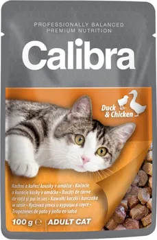 Krmivo pro kočku Calibra Cat Adult kapsička Duck/Chicken