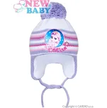Čepička zimní dětská New Baby Lisa fialová (Pletená zimní čepička New Baby)