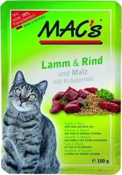 Krmivo pro kočku Mac's Cat kapsička jehně/hovězí/slad 100 g