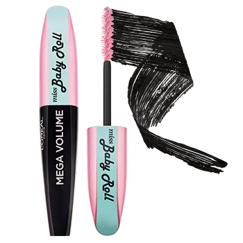 Řasenka L'Oréal Paris Mega Volume Miss Baby Roll Mascara Black 9,1 ml