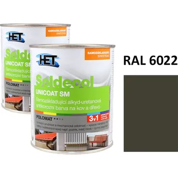 univerzální barva Soldecol UNICOAT SM 0,75 L RAL 6022