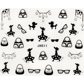 Samolepky na nehty 3D - JH011