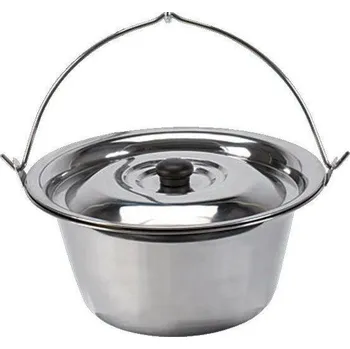 Outdoor vaření Gulášový kotlík KLASIK nerezový s poklicí 22 l