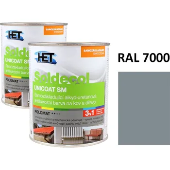 univerzální barva Soldecol UNICOAT SM 0,75 L RAL 7000