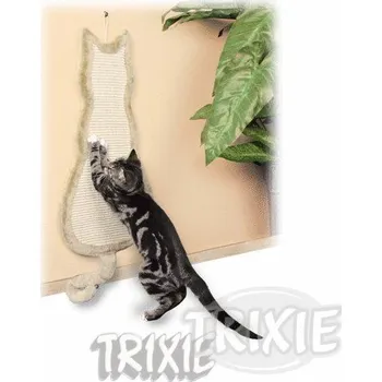Škrábadlo závěsné tvar kočka 35x69cm - béžové