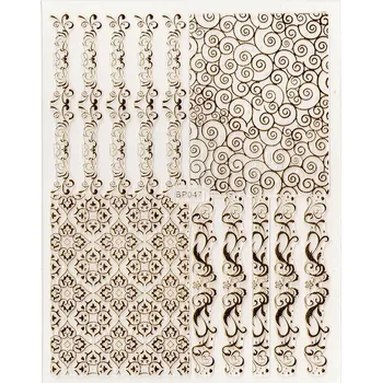 Samolepky na nehty XL zlaté - BP-47