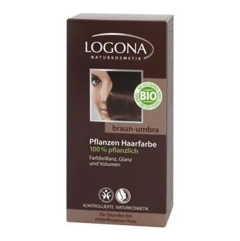 Barva na vlasy Logona Henna Barva na vlasy 100 g, Hnědá umbra