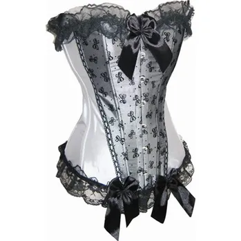 Korzet Saténový korzet s výšivkou Velikost: S/M