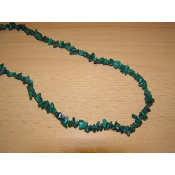Drahý kámen Malachit - Náhrdelník - tromlované kameny - 90 cm - kntrd17