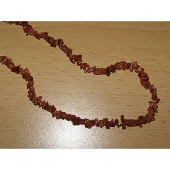 Drahý kámen Sluneční kámen - Náhrdelník - tromlované kameny - 90 cm - kntrd11