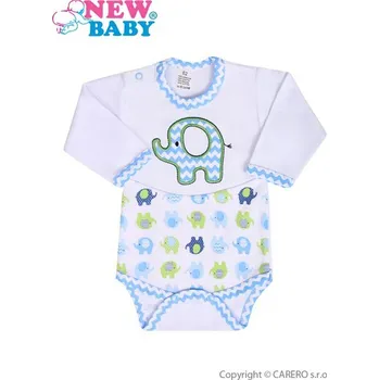 Kojenecký body Kojenecké body s dlouhým rukávem New Baby Sloník bílo-modré velikost: 68