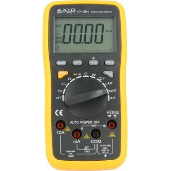 Multimetr AXIOMET AX-594 Číslicový multimetr USB LCD 3,75-místný (3999) 3x/s