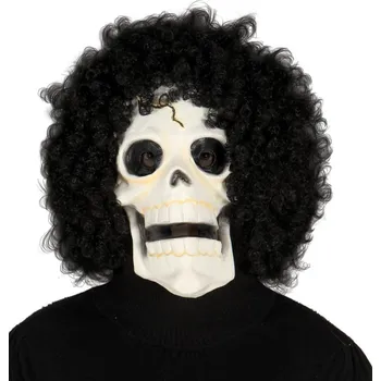 Karnevalová maska Guirca Fiestas Španělsko Maska SKULL s vlasy D