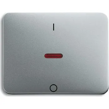 vypínač 1751-0-2834 Kryt spínače kolébkového s červeným průzorem, s potiskem, titanová