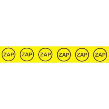 modulární přístroj a rozvaděč A Perfekt Samolepka značení ZAP v kroužku (6x) (žlutá) 25x145mm