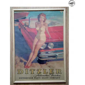 Obraz Retro obraz Rocka Pin-Up Red Convertible