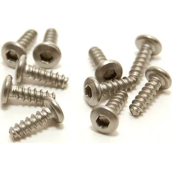 RC vybavení PN Racing M2×6 Titanium Button Head Hex Tapping Screw (10 ks)