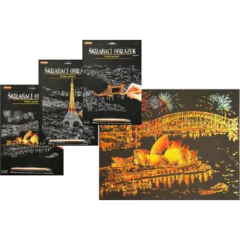 omalovánky SMT Creatoys Škrabací obrázek noční pohled asst 23x32cm