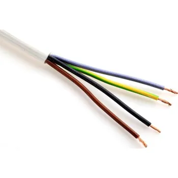 elektrický kabel Kabel H05VV-F 4Gx0,75 bílá (CYSY 4Bx0,75) metráž