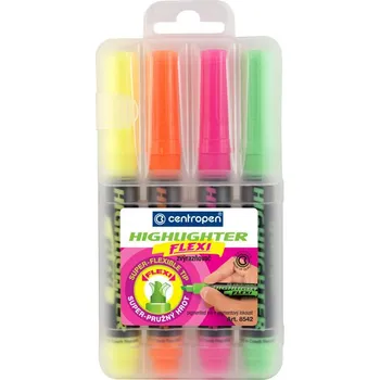 Zvýrazňovač Centropen 8542 sada Flexi