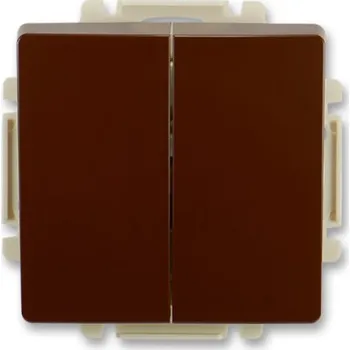 vypínač ABB Swing (L) vypínač č.6+6 dvojitý hnědá 3557G-A52340 H1