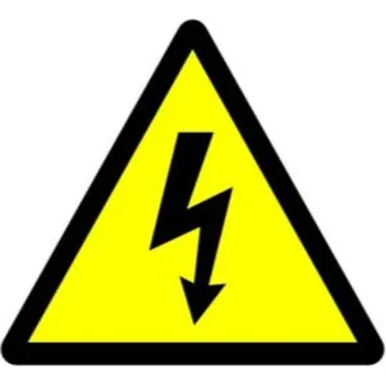 modulární přístroj a rozvaděč A Perfekt Samolepka trojúhelník s bleskem malý (žlutá) 50x60mm