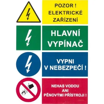 modulární přístroj a rozvaděč A Perfekt Samolepka sdružená tabulka 75x105mm