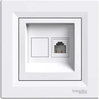 vypínač Schneider Electric Asfora telefonní zásuvka RJ11 4kontakty bílá EPH4100121