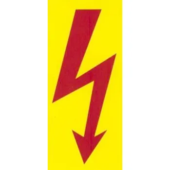 modulární přístroj a rozvaděč A Perfekt Samolepka blesk střední (červenožlutý) 36x80mm