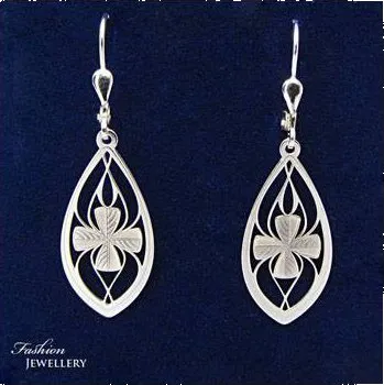 Náušnice Stříbrné visací náušnice KM12V