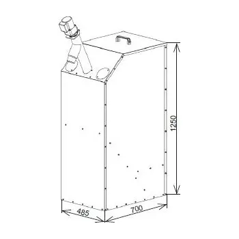 Příslušenství ke kotli Nádrž s dopravníkem AZPD260R červená H0298