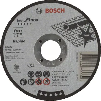 Řezný kotouč Bosch příslušenství professional Bosch Dělicí kotouč rovný Best for Inox – Rapido 2608603486