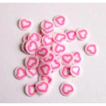 NehtyShop FIMO, růžové srdce 1kus