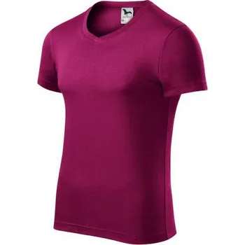 pracovní tričko MALFINI Triko SLIM FIT V-NECK MAN 180g, různé barvy Velikost XXXL fuchsia red
