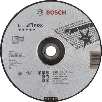 Řezný kotouč Bosch příslušenství professional Bosch Dělicí kotouč profilovaný Best for Inox – Rapido 2608603501